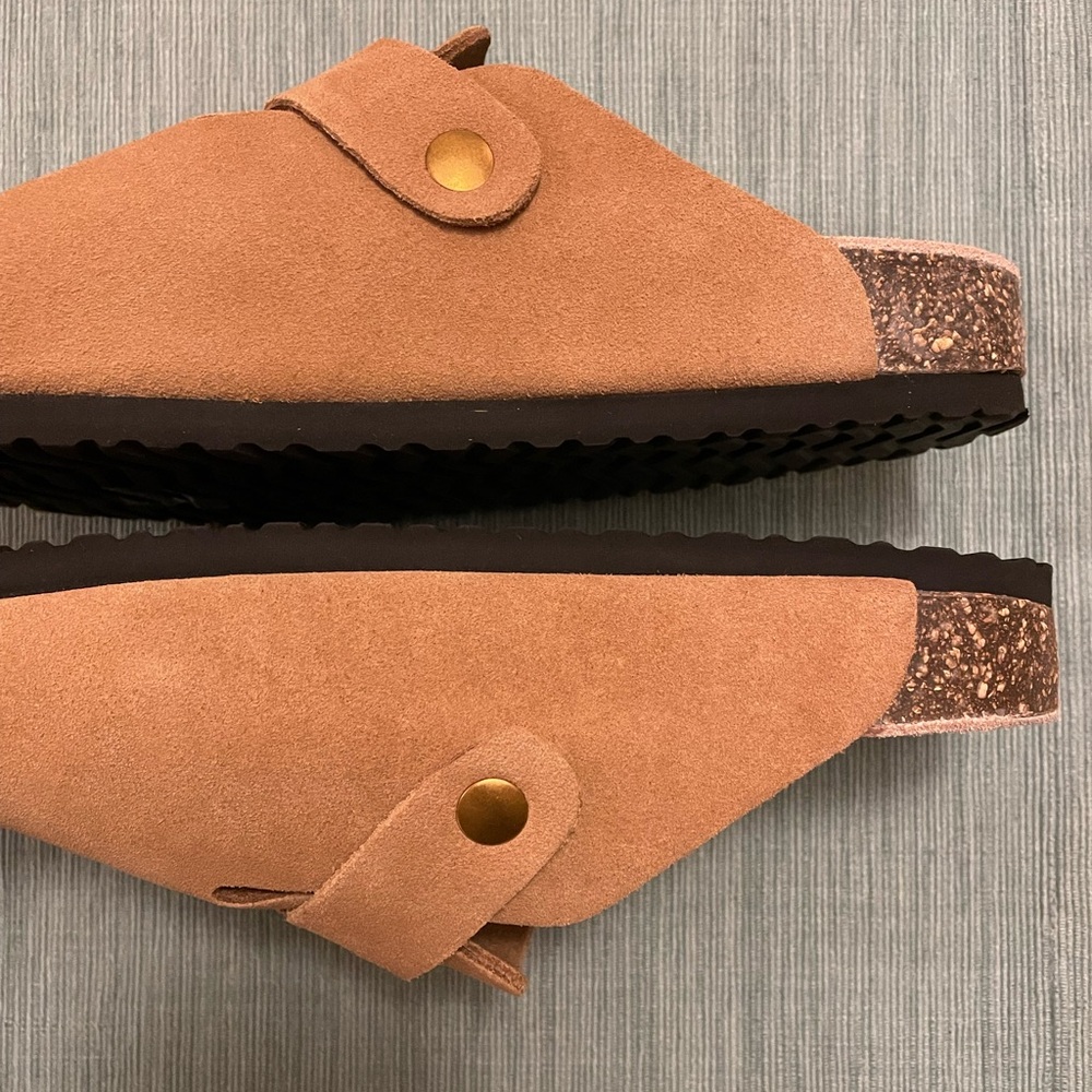 NWOT Quince Tan Suede Mules - Picture 11 of 11